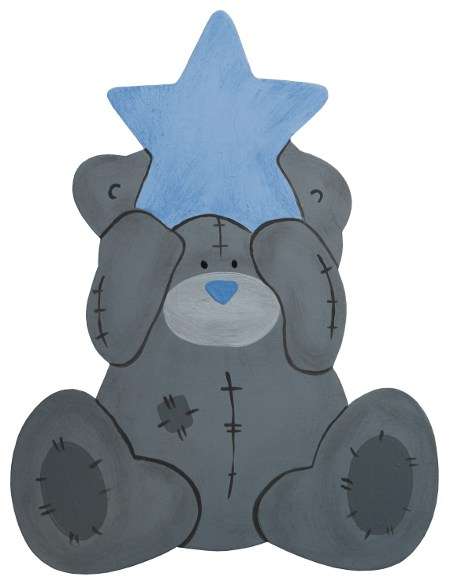 Tatty Teddy Blue Star Cut-Out / Small