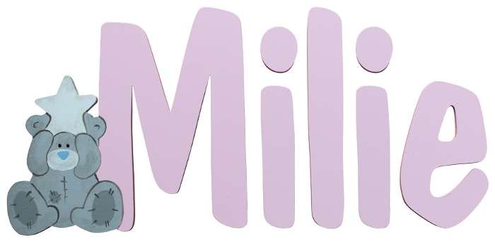 Personalised Wooden Letters - Brushdom Font Tatty Teddy