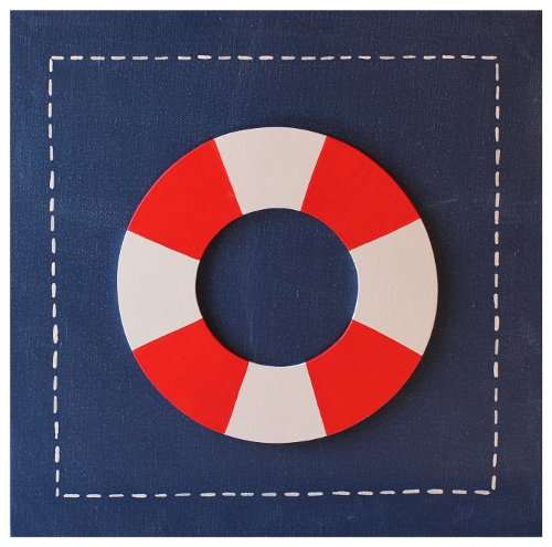 Nautical Lifebuoy Canvas Painting