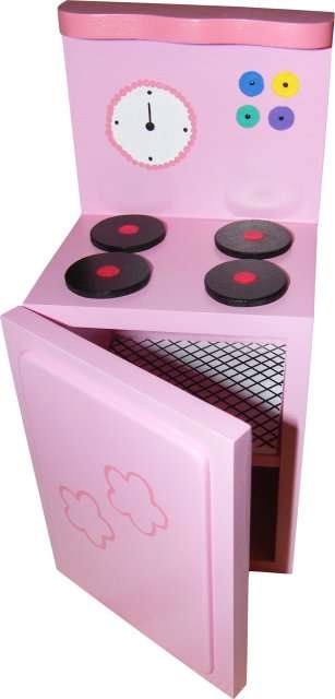 Wooden Barbie Oven / Pink