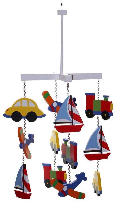Wooden Transportation Ceiling Mobile