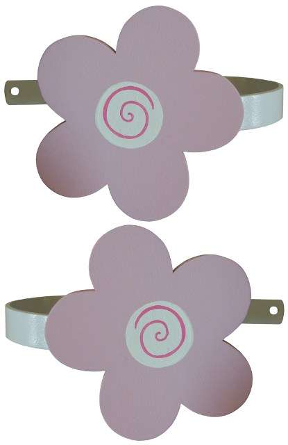 Pink Flower Curtain Tiebacks