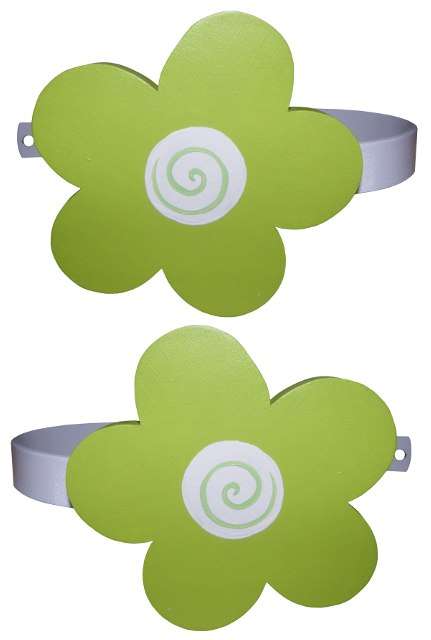 Lime Flower Curtain Tiebacks