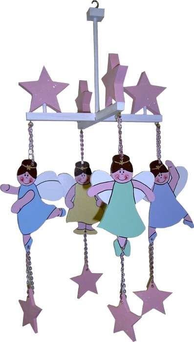 Wooden Fairy Mobile