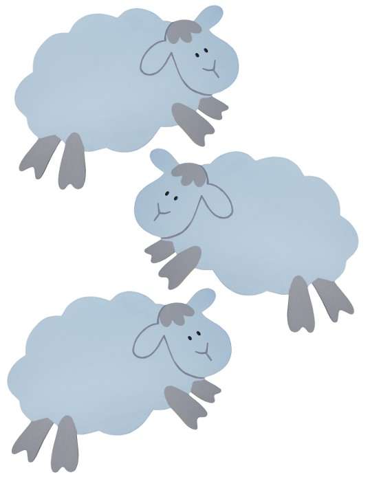 Leaping Lamb Cut-Out Pack of 3 / Small