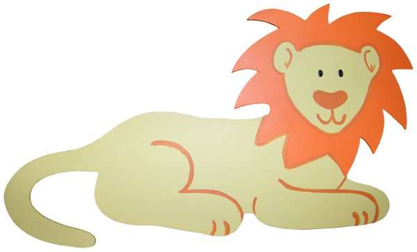 Wooden Lion Cut-Out