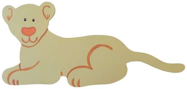 Wooden Lioness Cut-Out