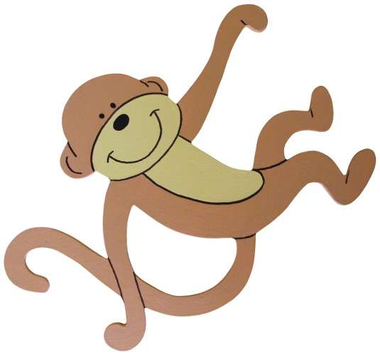 Wooden Monkey Cut-Out