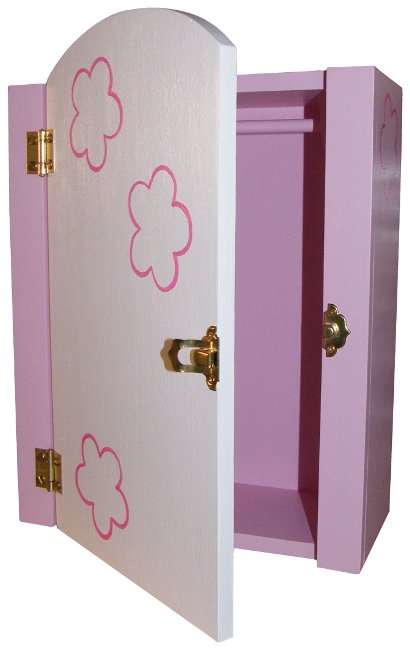 Wooden Deluxe Barbie Bedroom Closet / Pink & White