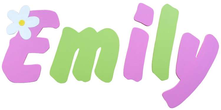 Pink & Lime Daisy Wooden Alphabet Letters