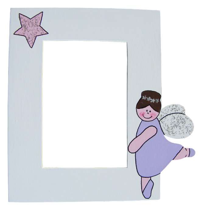 Wooden Fairy Switch Frame / Pink & Purple