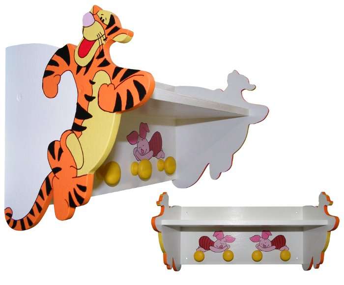 Tigger & Piglet Shelf with Knobs
