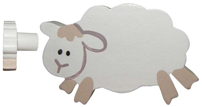 Leaping Lamb Shaped Drawer Knob / Left