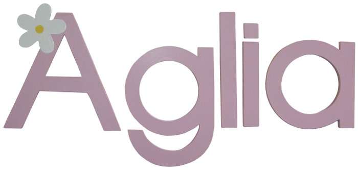 Personalised Wooden Letters - Avian Font with Daisy