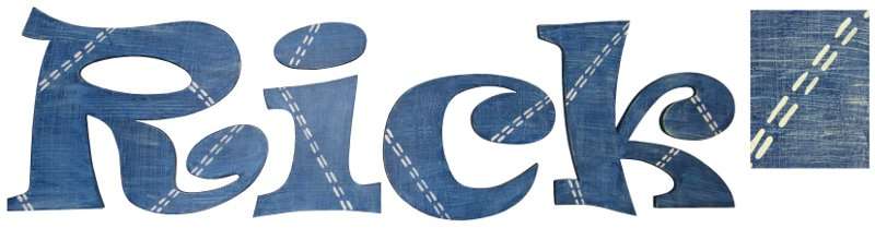 Personalised Wooden Letters - Ravie Font Denim