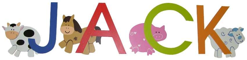 Funky Farm Wooden Alphabet Letters