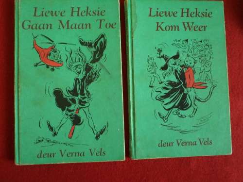 2 x  Liewe Heksie boeke; Liewe Heksie Gaan Maan Toe & Liewqe Heksie Kom Weer; Verna Vels