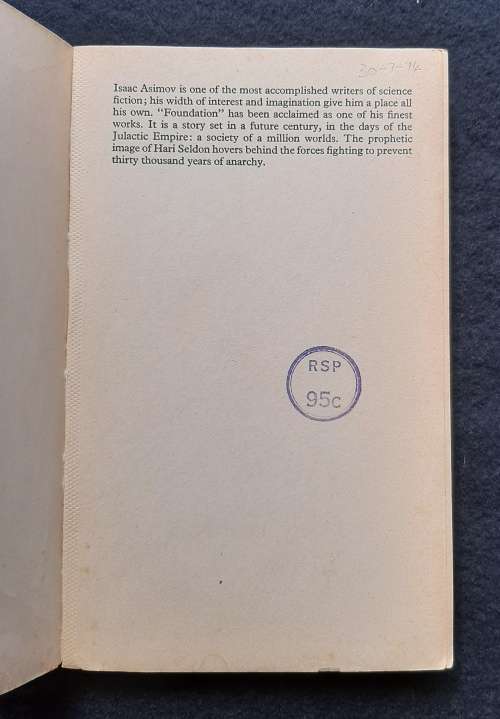 Foundation - Isaac Asimov - Book one in the Foundation trilogy