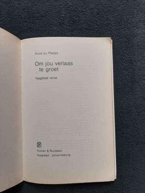Om jou Verlass te Groet - Koos du Plessis