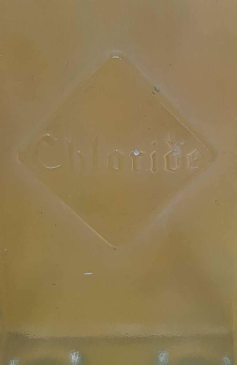 Vintage Glass Battery Case. Highly Unusual- Heavy and Large