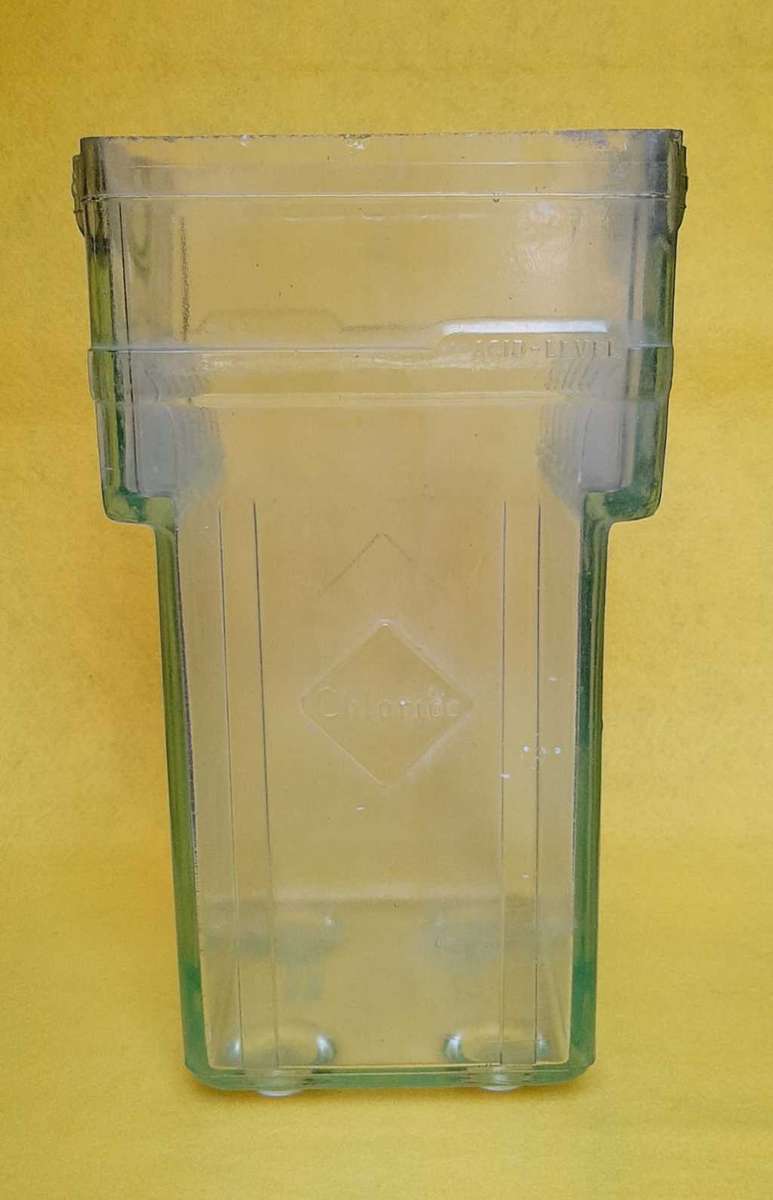 Vintage Glass Battery Case. Highly Unusual- Heavy and Large