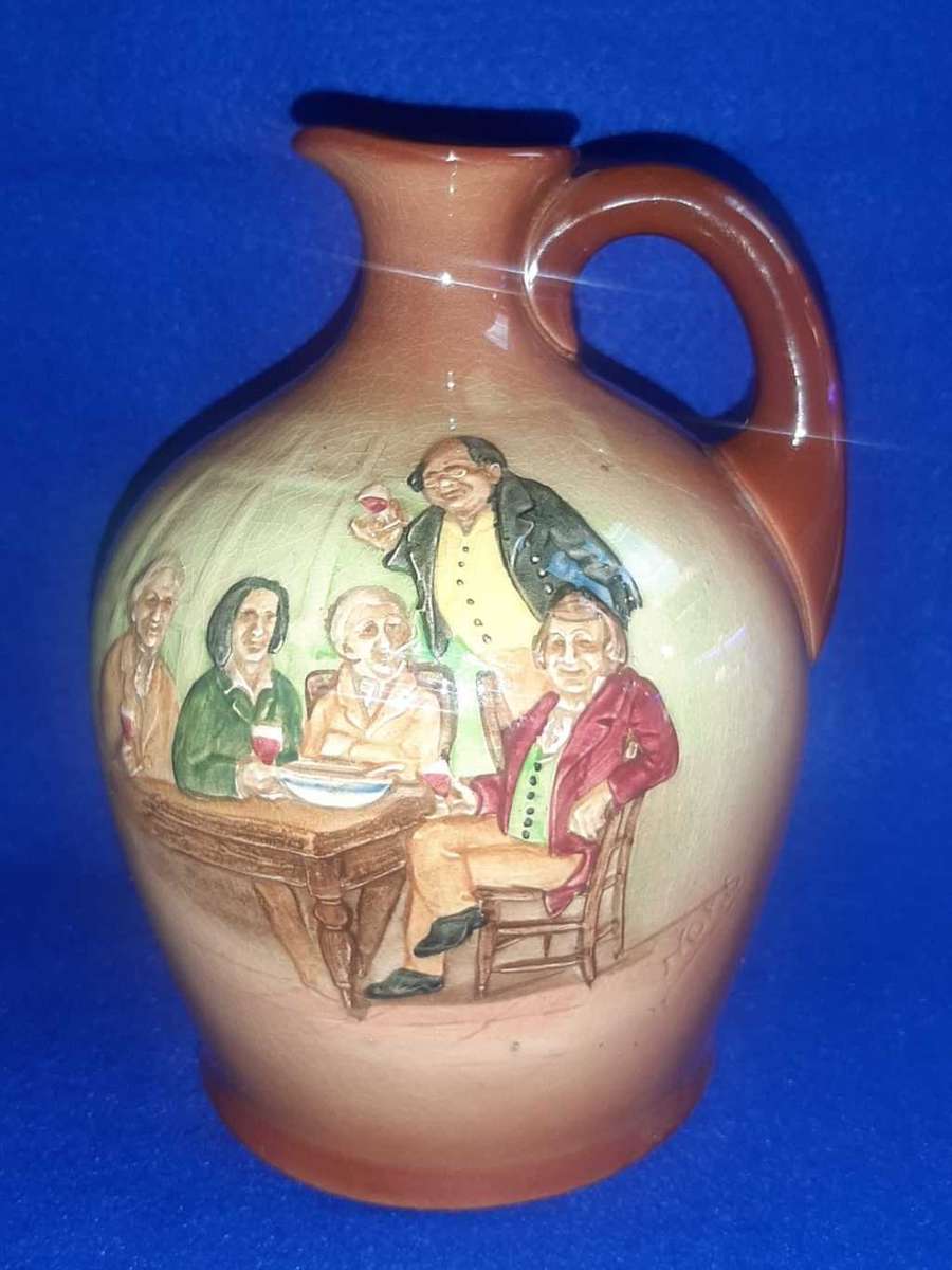 Royal Doulton Kingsware whisky jug. `Mr. Pickwick proposes a toast`