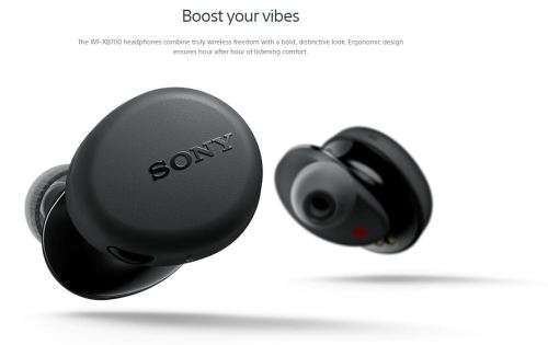 Sony WFXB700/B Bluetooth True Wireless In-Ear Headphones with Extra Bass (Black)
