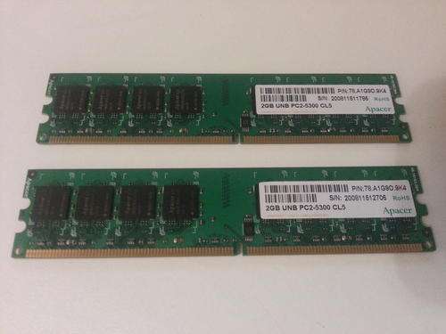 2GB Apacer DDR2 Desktop Memory/Ram - 2 Available