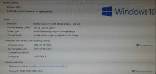 **MECER TOWER** 4th Gen Core i5 -4590 (3.7Ghz) + 4GB ddr3 Ram + 500GB + Windows 10 Pro