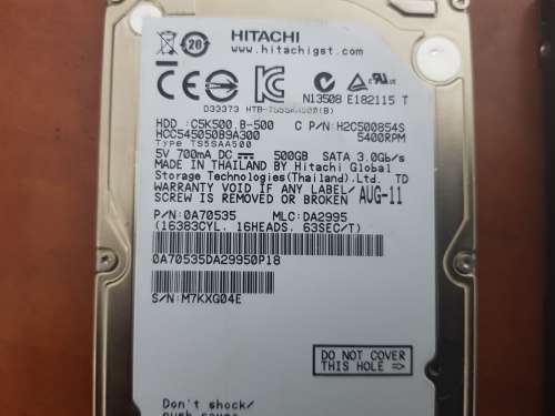 4 x 500GB 2.5" Laptop Hard Drive - Hitachi- 1 price for all