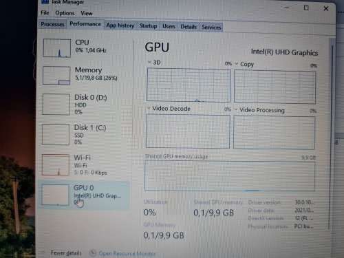 Ideapad i5 10th + 20gb ram + 512gb nvme + 1tb hdd