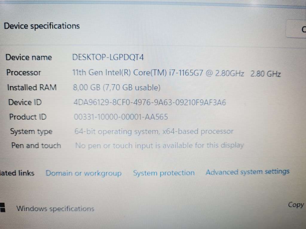 Asus Expertbook - i7 11th - 8gb - 512gb nvme