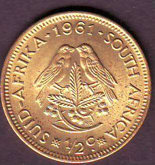 BRASS 1961 half cent