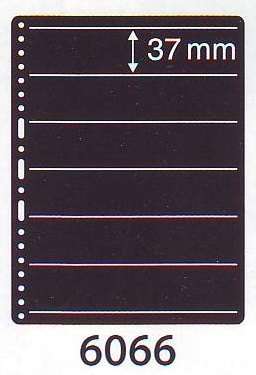 Prinz System 'Hagner' cardboard pages 6-strip pack of 10 - 37mm (H) x 190mm(W) ref 6066