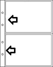 COIN PAGES / BANKNOTE PAGES / MINT PACK A5 in size TWO DIVISION PAGES fed from left