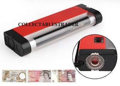 ULTRA VIOLET Long wave uv lamp purple globe portable unit battery 4 x AA operated 366nm