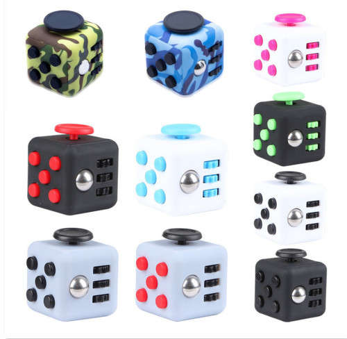 Green Cammo Fidget Cube  Anti Stress Reliever Relieves Stress and Anxiety for Children and Adults