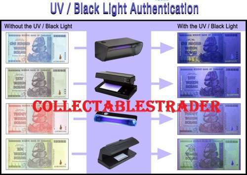 REPLACEMENT NOTES RARE  ZIMBABWE 100,50,20,10 TRILLION DOLLARS-UNC- PREFIX  ZA-HYPERINFLATION - RARE