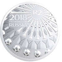 SOUTH AFRICA - 2018 FIFA WORLD CUP RUSSIA  R2-00  Crown Silver .999
