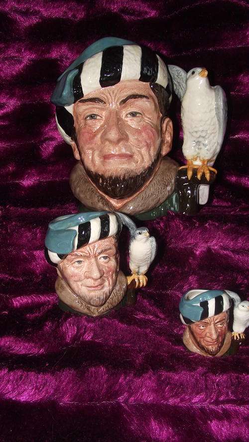 Royal Doulton Character Jug TOBY*** THE FALCONER COMPLETE SET***not offen found in full sets