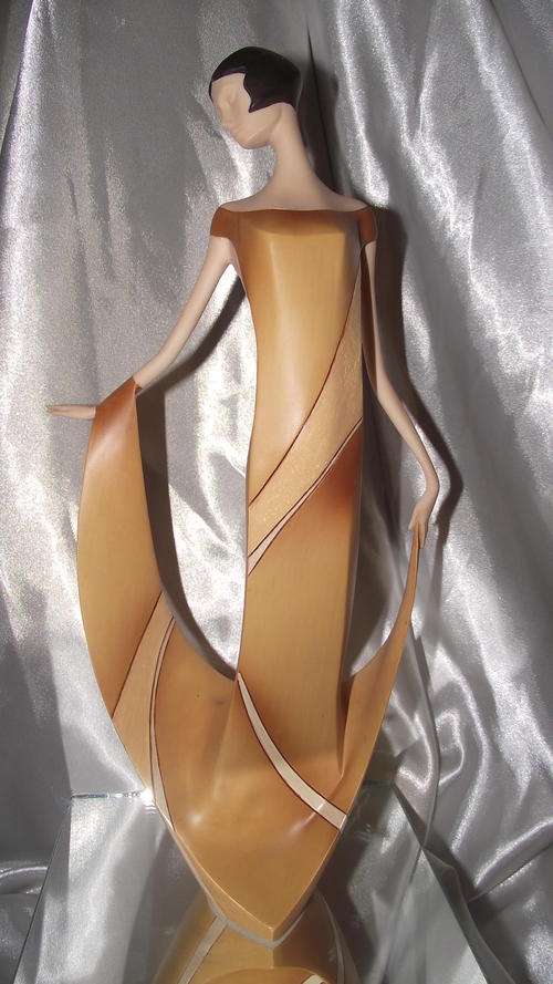 **ART DECO** BEAUTY AND ELEGANCE PERSONIFIED 30CM.SCULPTURE SIGNED BY DEAN KENDRICK ''CELEBRATION ''