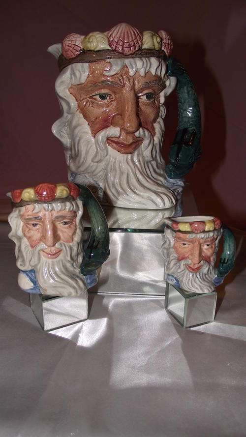 NEPTUNE D6548 Royal Doulton - Character Toby Jug. COMPLETE SET SELDOM SEEN