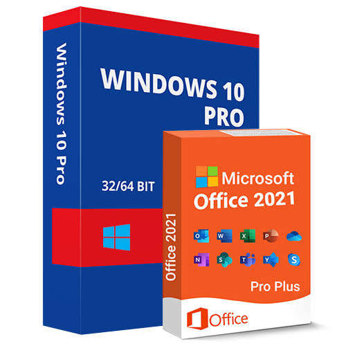 Windows 10 Pro with Office 2021 Updated Aug 2021 Full Version Lifetime