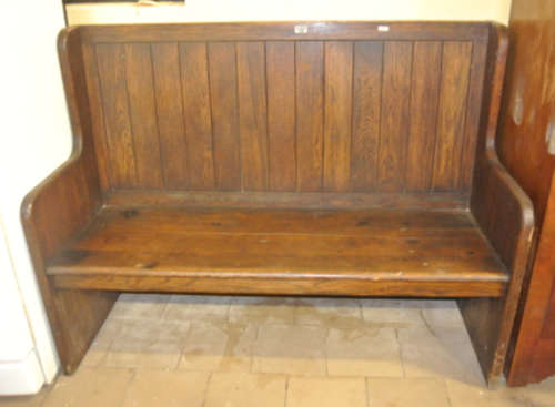 Oak Wood Monk's Bench