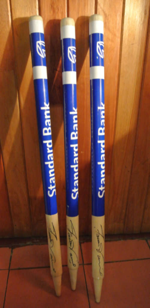 cricket wickets signed very collectable