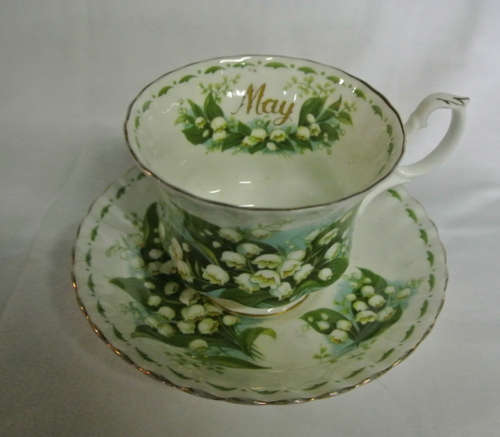 Royal Albert-"May" "Lily of the valley"Tea cup and saucer