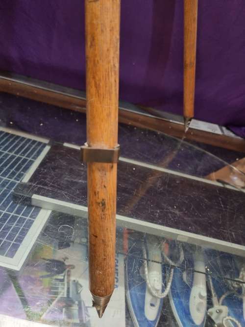 Brass telescope on wooden tripod