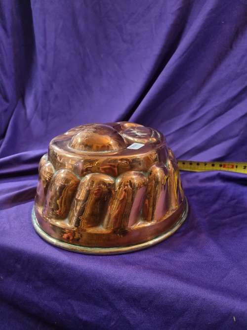 Copper pear jelly mould