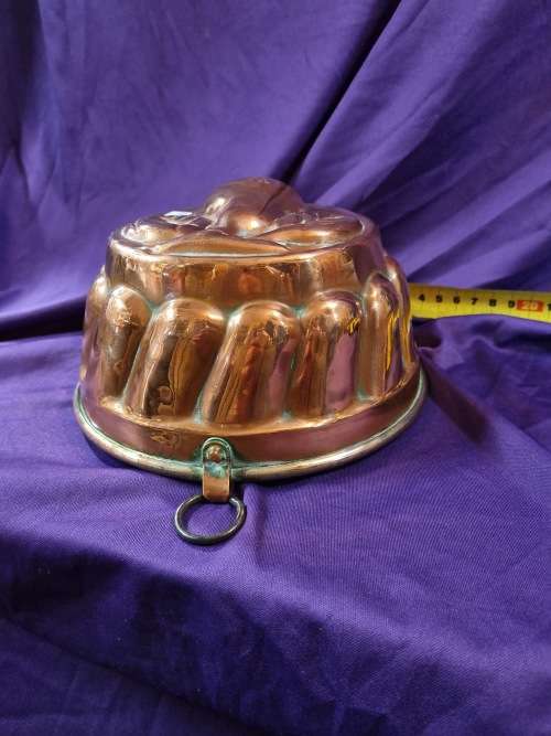 Copper pear jelly mould