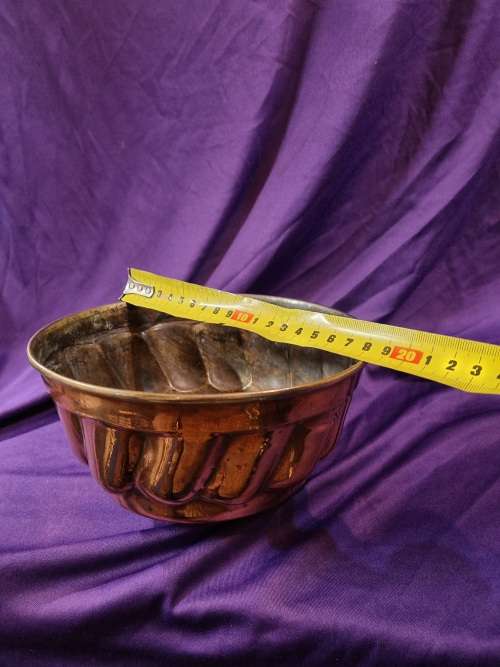 Copper pear jelly mould